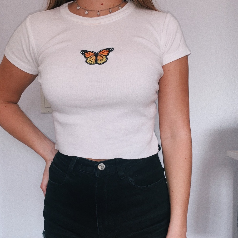 Brandy Melville Butterfly Tee